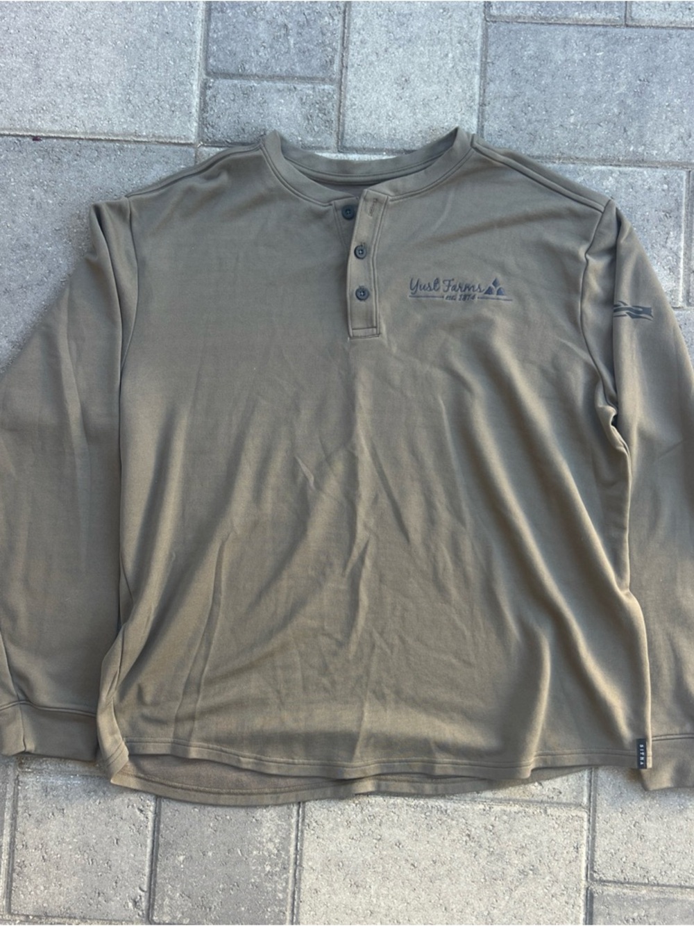 Sitka Henley Shirt Long Sleeve Embroidered Men’s Olive XL